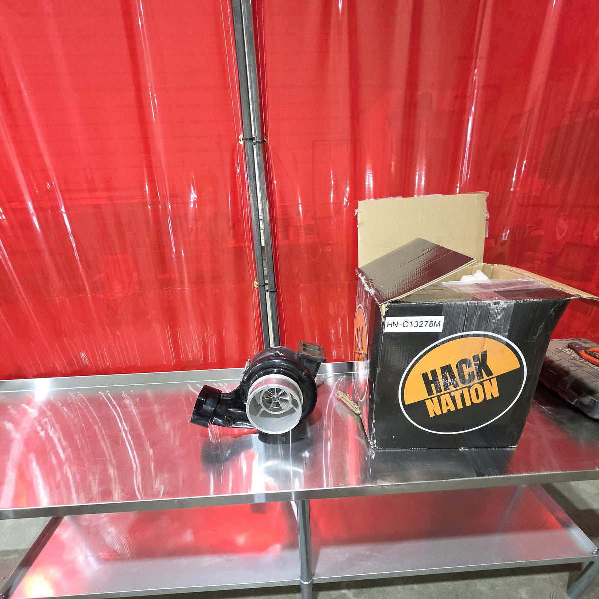 Hack Nation HN-C13278M turbocharger — alternate angle