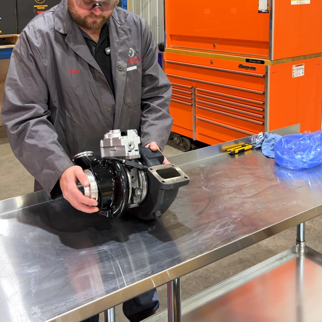 Hack Nation X15 Stage 1 Turbo NEW VGT w/ Actuator (HN-C5459711) turbine side and outlet flange