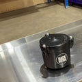 Hack Nation Oil Filtration System (HN-OFS) canister on shop bench